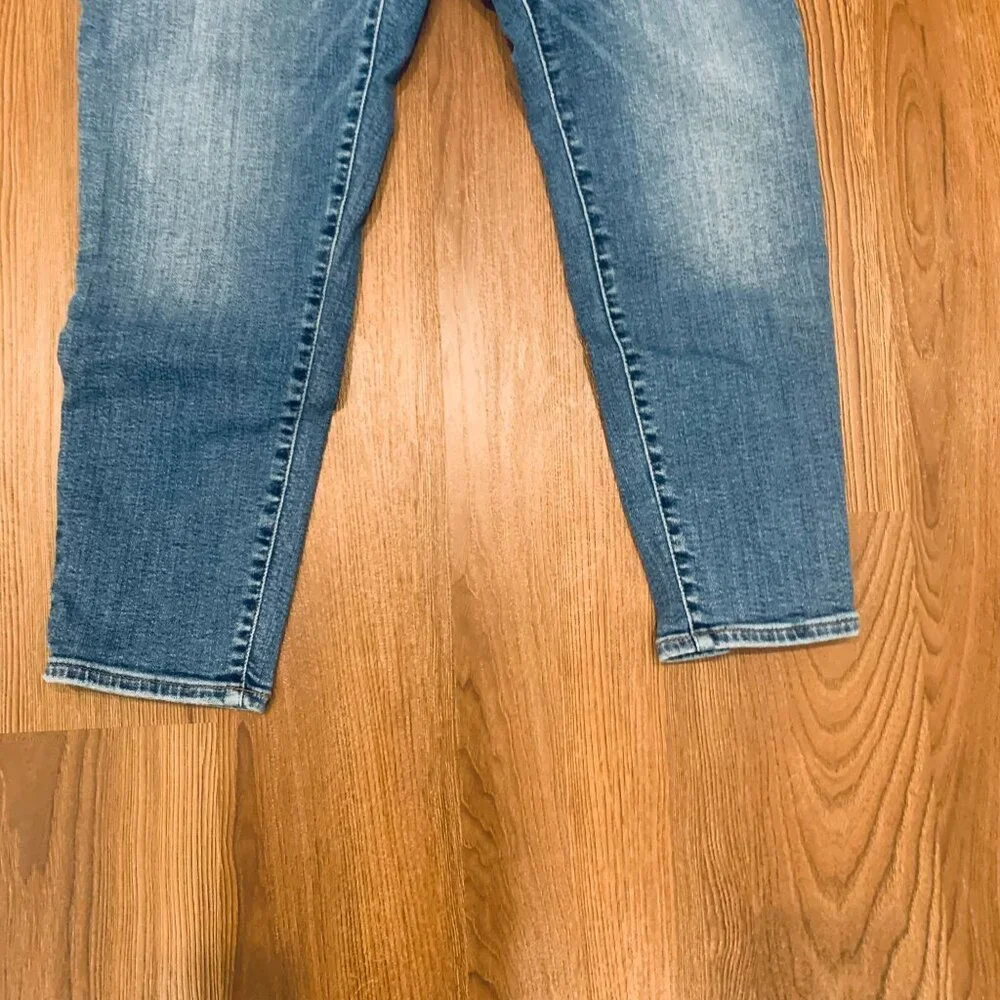 Womens Madewell 9" Midrise Skinny Crop Jeans 5 Button Closure Size 32 - Picture 6 of 13